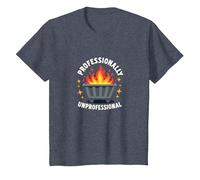 Humor de Fuego de contenedor de Basura profesionalmente no Profesional Camiseta, Niños, Azul Jaspeado, 8 años