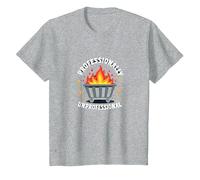 Humor de Fuego de contenedor de Basura profesionalmente no Profesional Camiseta, Niños, Gris Jaspeado, 2 años