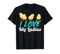 Humor de gallinas Divertido Amo a mis Chicas Estilo Camiseta
