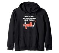Humor de Gato Nice Things Broken Jarrón Divertido dueño de Mascota Cita Sudadera con Capucha