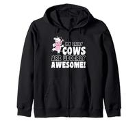Humor de Granja Mis Vacas lecheras Son Vacas increíbles ubres Sudadera con Capucha
