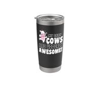 Humor de granja Mis vacas lecheras son vacas increíbles ubres Vaso térmico de acero inoxidable de doble pared