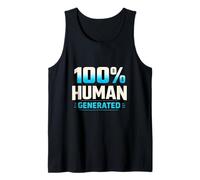 Humor de IA Divertido 100% generado por Humanos Camiseta sin Mangas