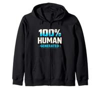 Humor de IA Divertido 100% generado por Humanos Sudadera con Capucha