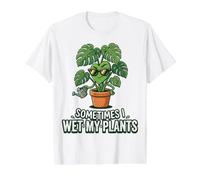 Humor de jardinería Divertido Jardín Mujeres A Veces Mojo mis Plantas Camiseta gráfica económica, Hombre, Blanco, L