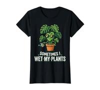 Humor de jardinería Divertido Jardín Mujeres A Veces Mojo mis Plantas Camiseta gráfica económica, Mujer, Negro, XS
