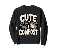 Humor de jardinería ecológico de Rana de Compost Lindo Pero yo Sudadera