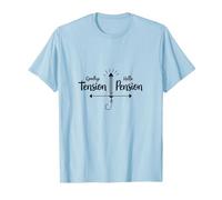 Humor de jubilación: adiós tensión, Hola pensión Camiseta, Hombre, Azul Bebé, 3XL