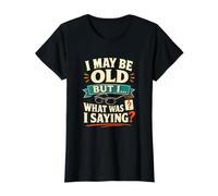 Humor de jubilación Lo Que Estaba Diciendo Camiseta gráfica económica, Mujer, Negro, S
