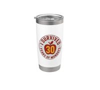 Humor de maestros jubilados: sobreviví 30 años de lunes Vaso térmico de acero inoxidable de doble pared