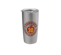 Humor de maestros jubilados: sobreviví 30 años de lunes Vaso térmico de acero inoxidable de doble pared