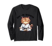 Humor de meditación de gato zen Oh-M Mmmm Manga Larga