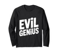 Humor de Mente Maestra del Genio Malvado para Personas Inteligentes Manga Larga