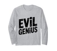 Humor de Mente Maestra del Genio Malvado para Personas Inteligentes Manga Larga