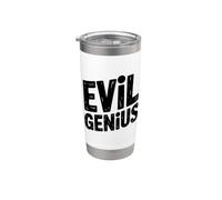 Humor de mente maestra del genio malvado para personas inteligentes Vaso térmico de acero inoxidable de doble pared