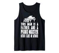 Humor de Padre Pianista Que No Teme a Nada Camiseta sin Mangas