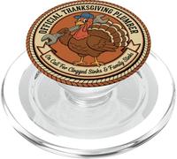 Humor de Pavo Retro Divertido de Fontanero de Acción de Gracias Oficial PopSockets PopGrip para MagSafe