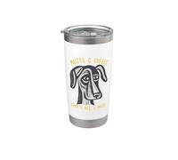 Humor de perro divertido Mutts & Coffee That's All I Need Vaso térmico de acero inoxidable de doble pared
