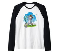 Humor de pesca de la victoria de Cat Big Catch Camiseta Manga Raglan