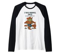 Humor de Rana Vaquera FUI Normal una Vez el Sarcasmo Occidental Divertido Camiseta Manga Raglan
