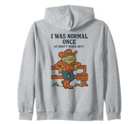 Humor de Rana Vaquera FUI Normal una Vez el Sarcasmo Occidental Divertido Sudadera con Capucha