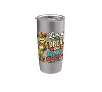 Humor de Rana Vaquera: Vive el Sueño con Decisiones Locas Vaso térmico de acero inoxidable de doble pared