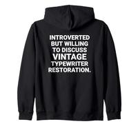 Humor de restauración de máquina de Escribir Vintage introvertido Sudadera con Capucha
