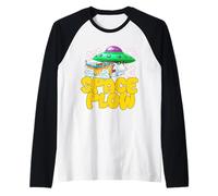 Humor de tormenta de Nieve alienígena arado Espacial Camiseta Manga Raglan