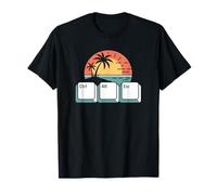 Humor de Vacaciones tecnológicas - Ctrl Alt Esc Beach Escape Camiseta
