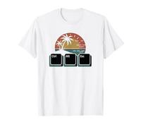 Humor de Vacaciones tecnológicas - Ctrl Alt Esc Beach Escape Camiseta