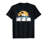 Humor de Vacaciones tecnológicas - Ctrl Alt Esc Beach Escape Camiseta