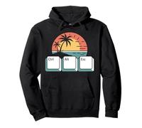 Humor de Vacaciones tecnológicas - Ctrl Alt Esc Beach Escape Sudadera con Capucha