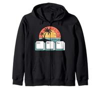 Humor de Vacaciones tecnológicas - Ctrl Alt Esc Beach Escape Sudadera con Capucha