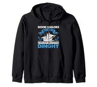 Humor de Vela Cita de Marinero Good Sailors Little Dinghy Design Sudadera con Capucha