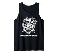 Humor de Vela Marinero náutico Nacido para navegar Obligado a Trabajar Camiseta sin Mangas