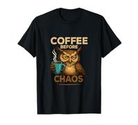 Humor del Caos de la mañana del búho del café Camiseta