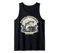 Humor del Viaje de Pesca de los Hombres a Canadá con Amigos Camiseta sin Mangas