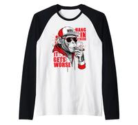 Humor Divertido, «Ánimo, Que Esto va a Peor», Sarcasmo Camiseta Manga Raglan