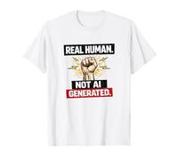 Humor Divertido Anti IA generado por Humanos Reales no generados por IA Camiseta