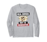 Humor Divertido Anti IA generado por Humanos Reales no generados por IA Manga Larga