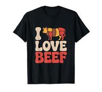 Humor Divertido de Animales de Granja I Love Beef Camiseta