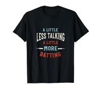 Humor Divertido de bateador de críquet Un Poco Menos Hablando, Camiseta gráfica económica, Hombre, Negro, XL