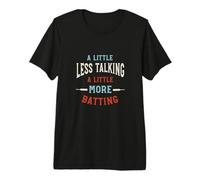 Humor Divertido de bateador de críquet Un Poco Menos Hablando, Camiseta Premium