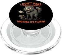 Humor Divertido de Gato con Texto en inglés I Don't Fart I Just Whisper in My Pants PopSockets PopGrip para MagSafe