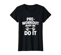 Humor Divertido de Gimnasio Antes del Entrenamiento me Hizo Hacerlo Camiseta gráfica económica, Mujer, Negro, XL