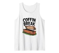 Humor Divertido de Halloween de ruptura de ataúd para la Temporada Espeluznante Camiseta sin Mangas