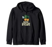 Humor Divertido de jardinería Que se distrae fácilmente con Las Plantas Sudadera con Capucha