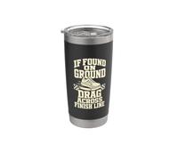 Humor divertido de la línea de meta Vaso térmico de acero inoxidable de doble pared