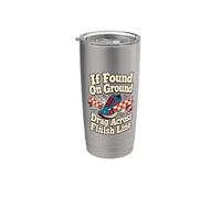 Humor divertido de la línea de meta Vaso térmico de acero inoxidable de doble pared