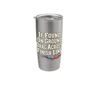 Humor divertido de la línea de meta Vaso térmico de acero inoxidable de doble pared